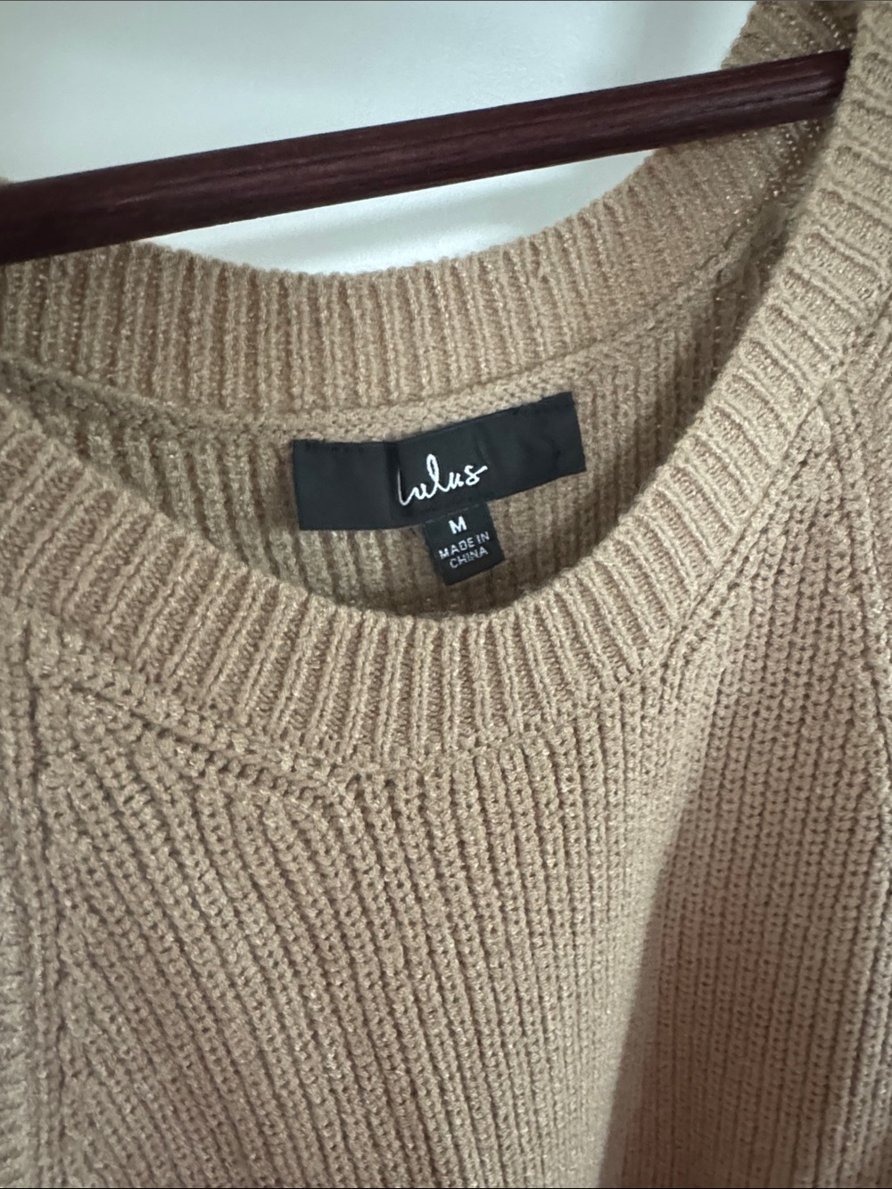 Lulu's Tan Knit Racerback Tank Top - Picture 2 of 2